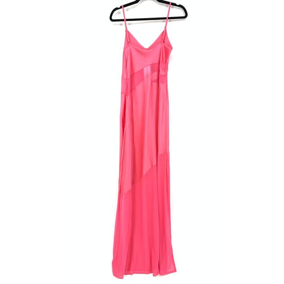 French Connection Slip Dress Women's Size 8 Satin Strappy Camelia Rose Pink NEW - Picture 2 of 7
